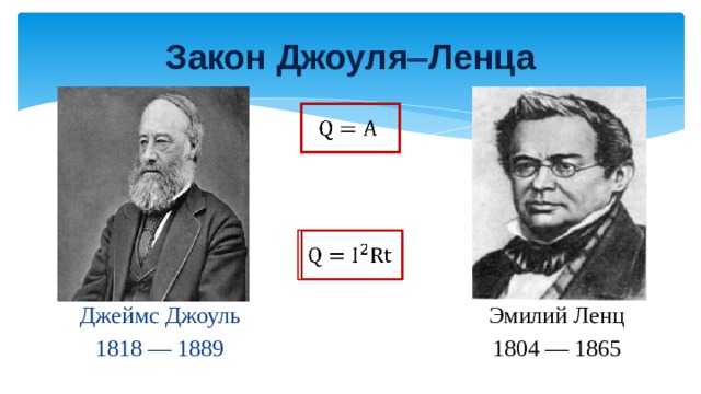 Нагревание проводников электрическим током закон джоуля ленца презентация