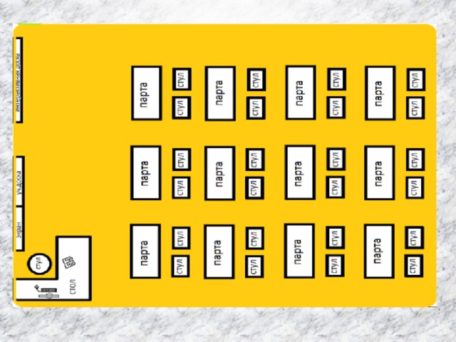 Расстояние между партами в кабинете математики должно быть