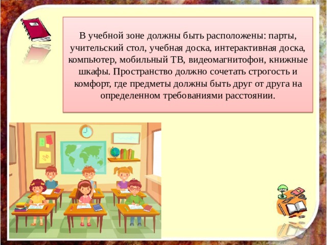 Расстояние от 1 парты до учебной доски