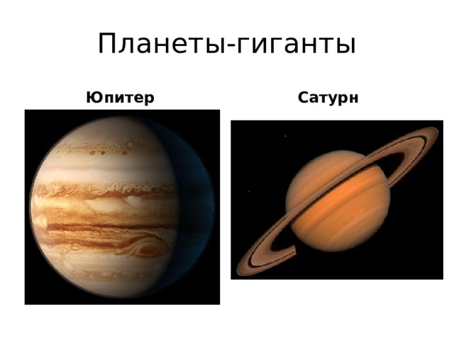 Планеты-гиганты Юпитер Сатурн 