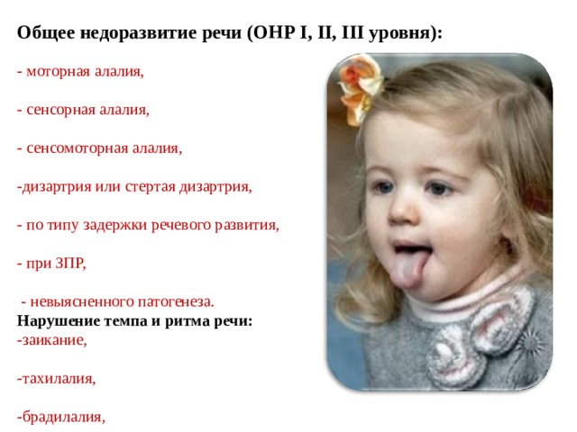 Алалия онр 1 уровня