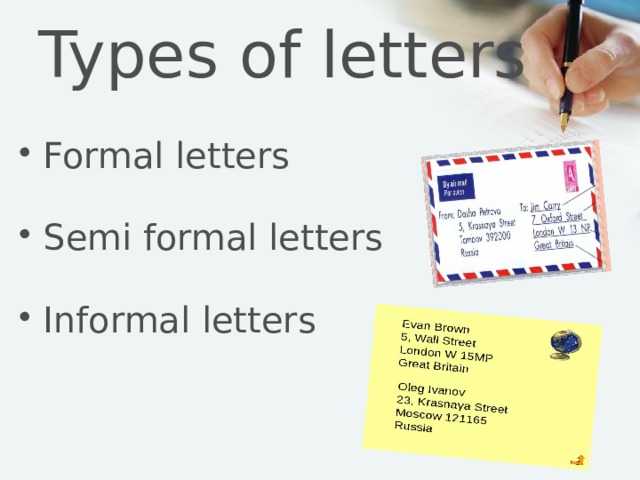 Semi letters