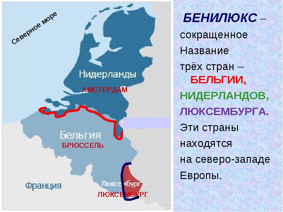 Карта европы бенилюкс