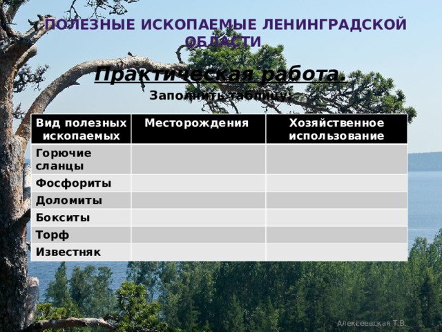 Презентация "Полезные ископаемые Ленинградской области"