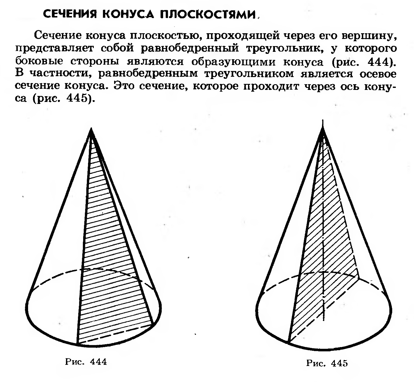 На рисунке изображен конус. Конус сечения конуса плоскостями. Осевое сечение конуса чертеж.