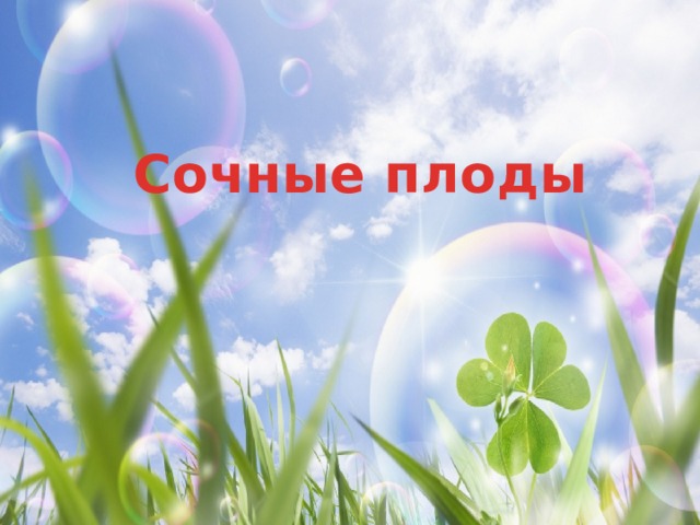 Сочные плоды 