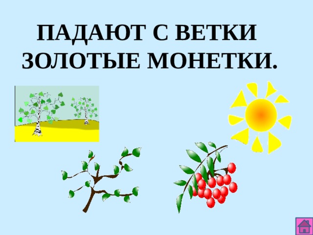ПАДАЮТ С ВЕТКИ ЗОЛОТЫЕ МОНЕТКИ. 