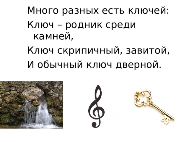 Ключ родник рисунок
