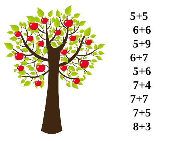 5+5 6+6  5+9 6+7 5+6  7+4 7+7 7+5  8+3 