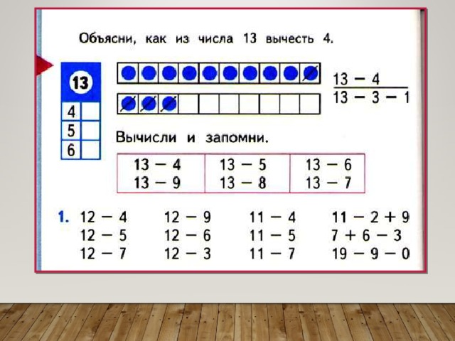 Презентация по математике 1 класс вычитание вида 17 18 школа россии