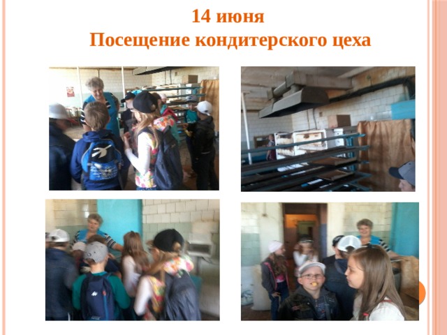 14 июня Посещение кондитерского цеха 