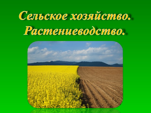 Сельское хозяйство растениеводство 10 класс презентация