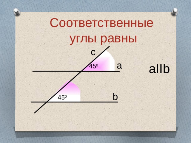 3 если соответственные углы равны то