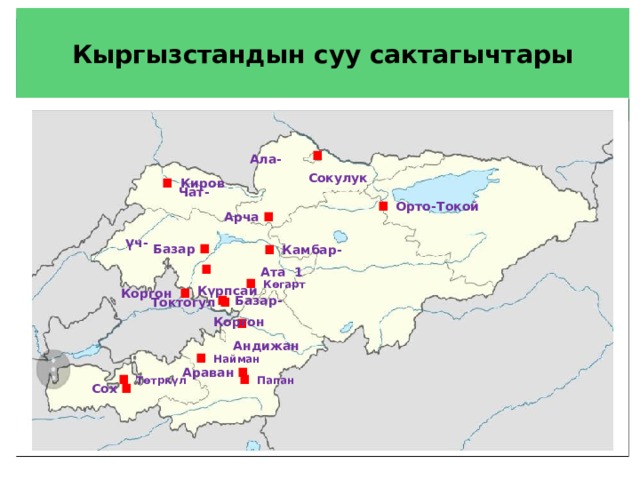 Карта кыргызстана заповедники