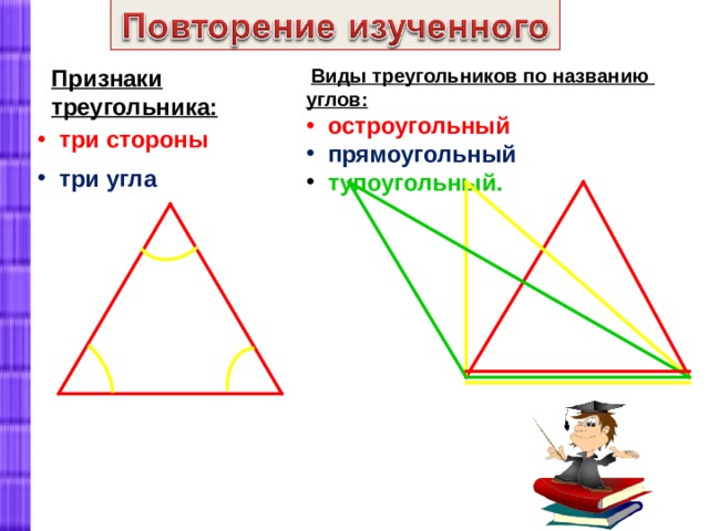 Виды треугольников прямоугольные остроугольные тупоугольные 3 класс презентация