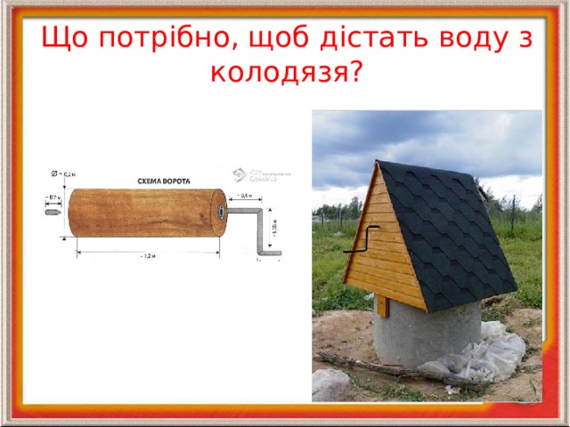 Що потрібно, щоб дістать воду з колодязя? 