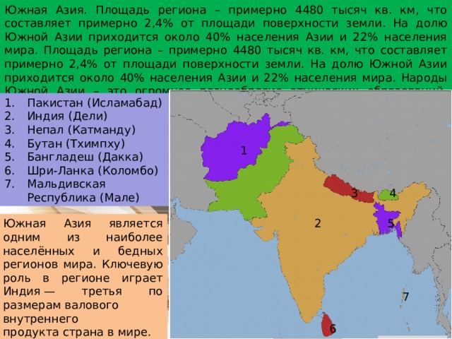 Asia area. Территория Южной Азии на карте. Площадь территории Южной Азии. Южная Азия страны список на карте. Страны Южной Азии территория.