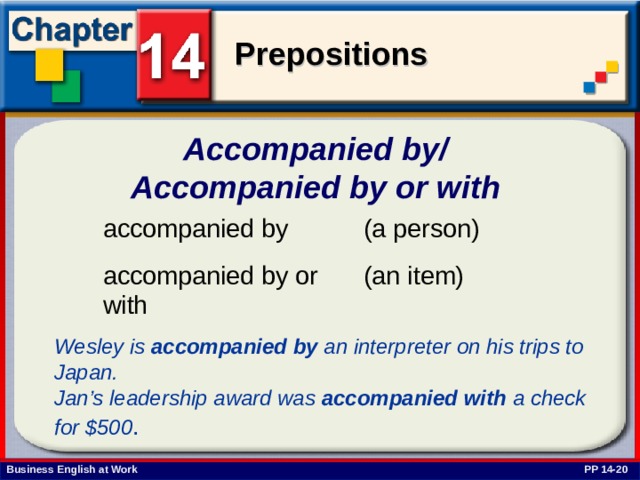 Use of prepositions