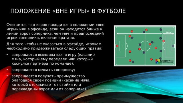 Как понять офсайд в футболе. Положение вне игры в футболе. Положение вне игры.