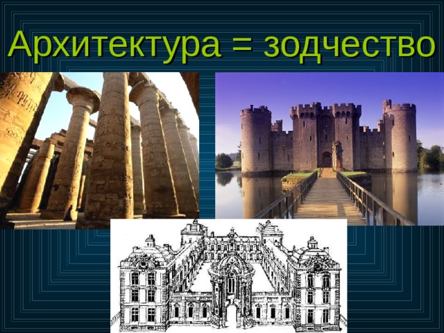 Архитектура = зодчество 