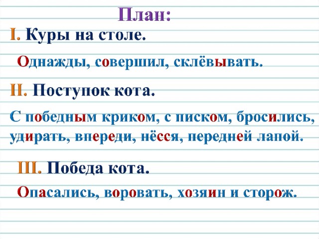 Изложение 3 класс упр 101 кот и куры канакина презентация