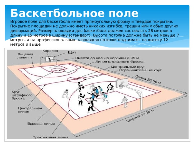 Презентация на тему баскетбольная площадка