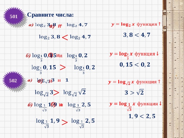 Сравните числа 3 2 и 1