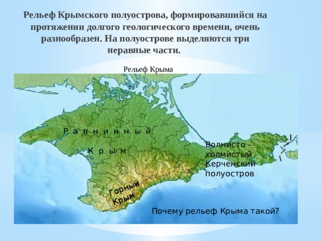 Карта крыма горы крыма