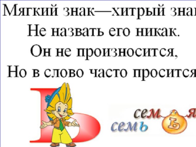 Правописание мягкого знака в конце и в середине слова перед другими согласными 2 класс презентация