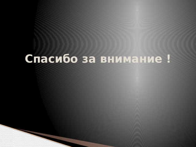 Спасибо за внимание ! 