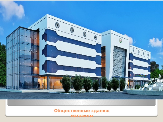 Общественные здания:  магазины 