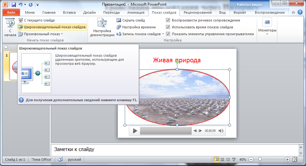 Какая вкладка позволяет оживить презентацию главная вставка дизайн анимация показ слайдов