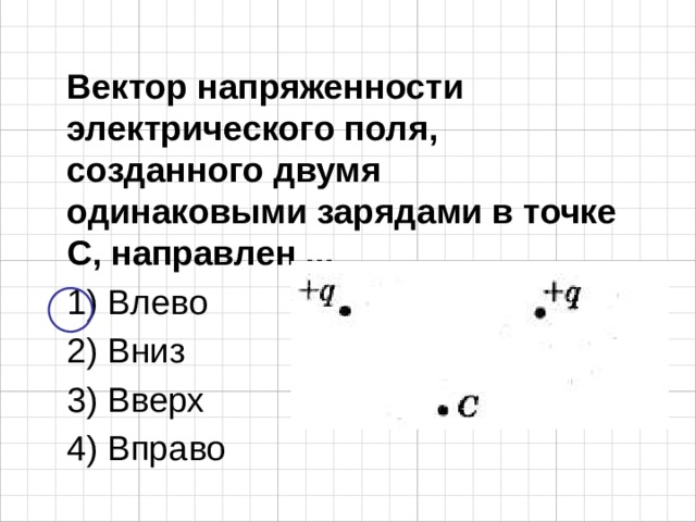 На рисунке изображен вектор напряженности е электрического поля в точке с которое создано