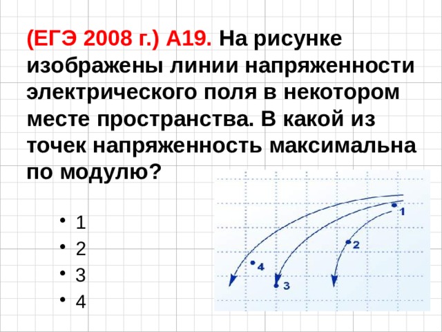 На рисунке изображены линии электрического