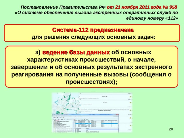 899 пп о системе. Постановление правительства РФ 958. Вызов экстренных оперативных служб по единому номеру "112". Система обеспечения вызова.