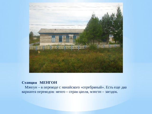 Погода троицкое нанайский на месяц. Станция менгон. Менгон Хабаровский край. Менгон на карте.