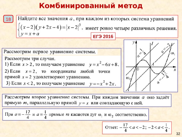 Комбинированный метод 1 8 ЕГЭ 2016   