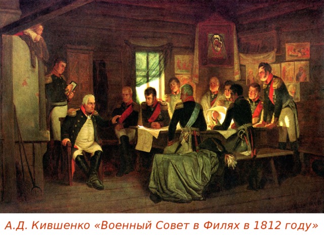 А.Д. Кившенко «Военный Совет в Филях в 1812 году» 
