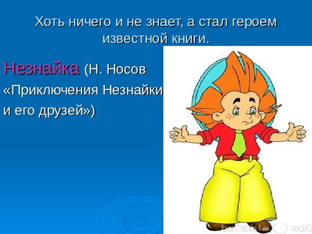 Презентация носов незнайка