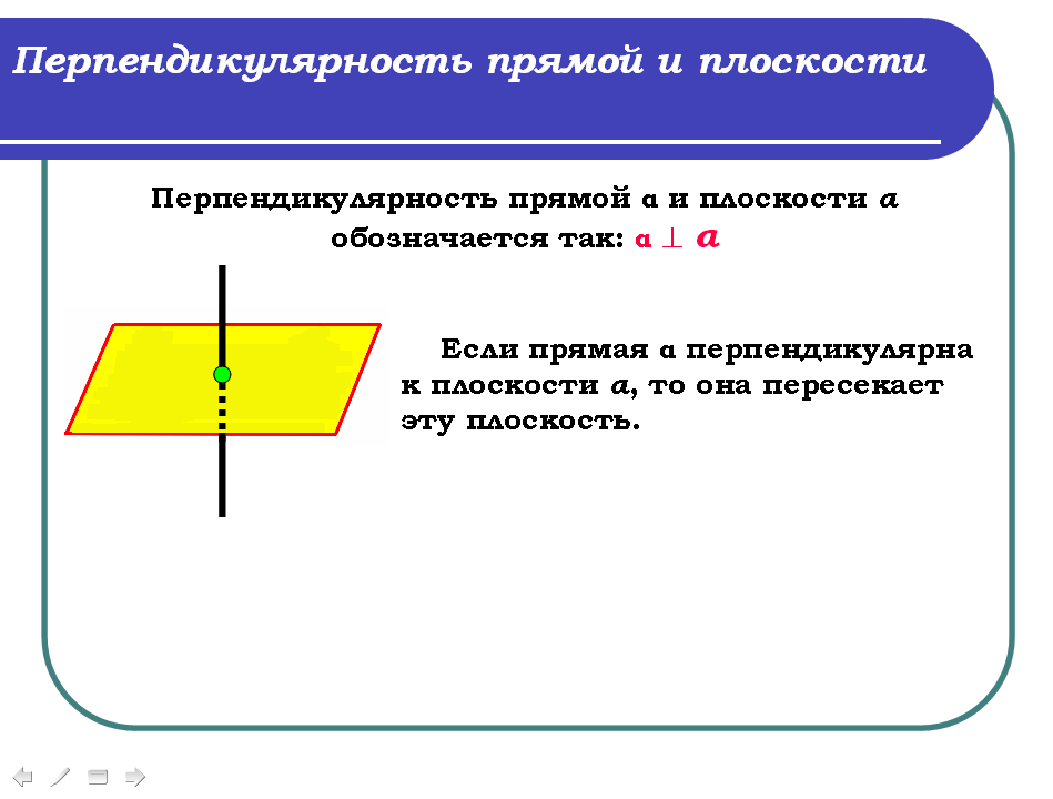 Теорема о прямой перпендикулярной к плоскости 10 класс презентация атанасян