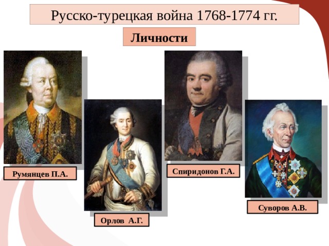 Презентация на тему русско турецкая война 1768 1774