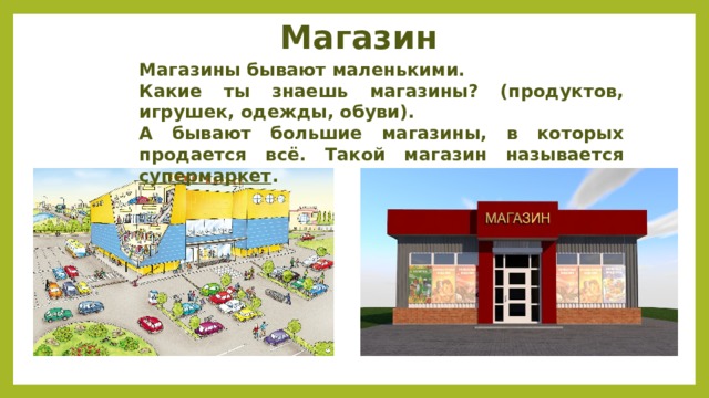 Основные виды магазинов их назначение правила поведения в магазине сбо 5 класс презентация