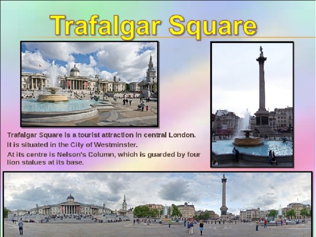 Trafalgar square in london презентация