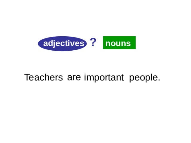6-2 Let’s Practice ? adjectives nouns are important people. Teachers 1 