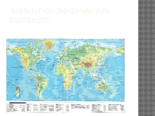  Աշխարհի ֆիզիկական քարտեզը 
