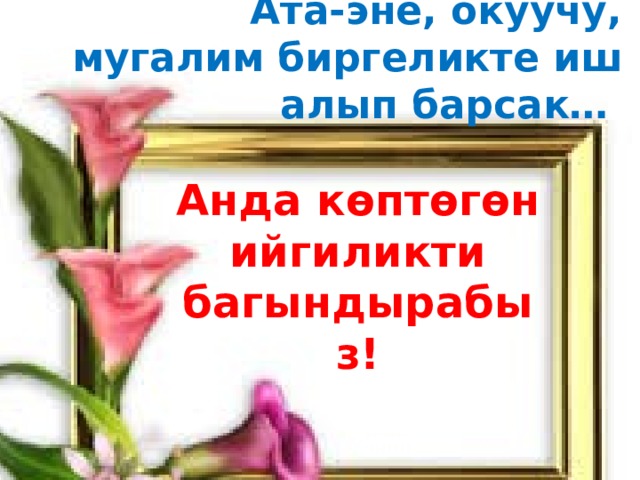 Класс жетекчинин иш планы