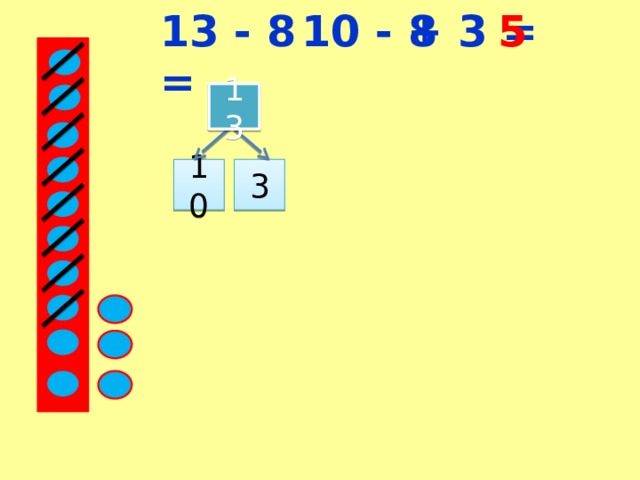 13 - 8 = 5 + 3 = 10 - 8 13 10 3 