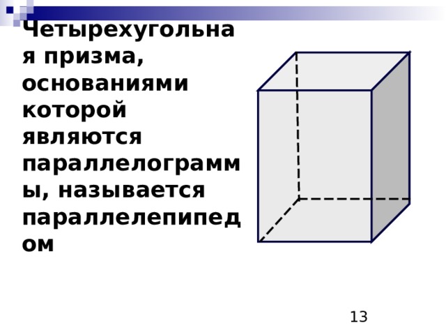 Правильная четырехугольная призма 6