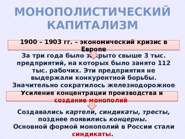 Экономический кризис 1900 1903 презентация