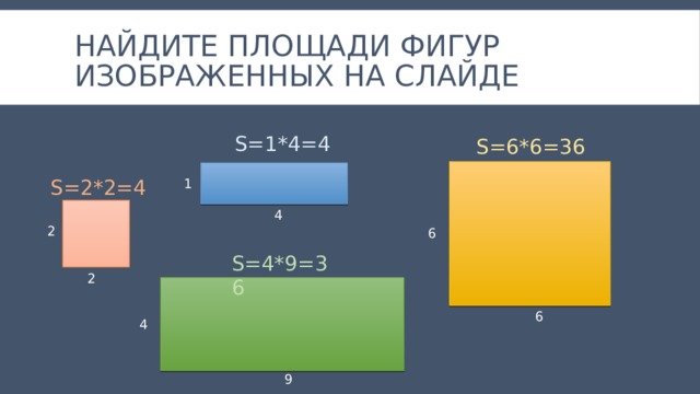 Найдите площади четырехугольников изображенных на рисунке 72 а и площади треугольников изображенных